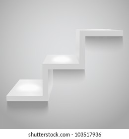 Gray shelf, vector eps10 illustration