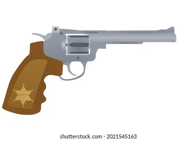 El sheriff gris disparó. ilustración vectorial