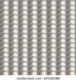 Gray shiny balls overlapping, forming a repeat, industrial feel pattern