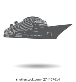 gray ship icons with shadow.