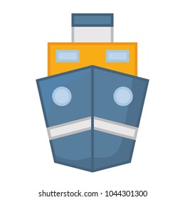 gray and ship  vector illustration