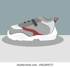 gray shoe design, vector illustration