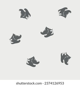 gray shoe stickers in front of the background