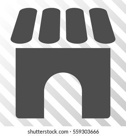 Gray Shop interface toolbar pictogram. Vector pictograph style is a flat symbol on diagonal hatch transparent background.