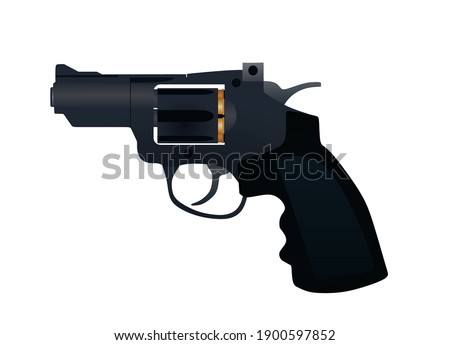 Gray shot gun. vector illustration