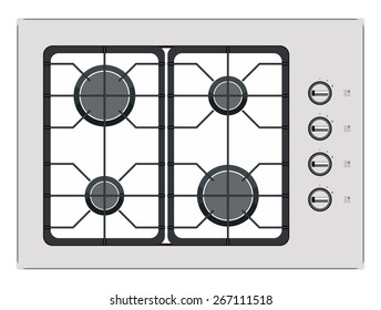 Gray shut down gas stove