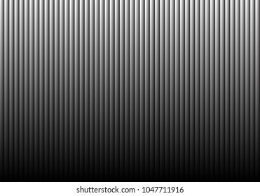 Gray shutter wall pattern with dim down light gradient black blank background vector illustration.