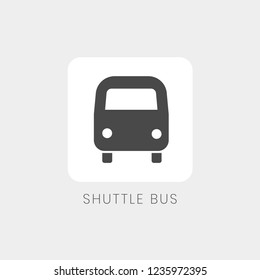 Gray shuttle bus icon sign vector