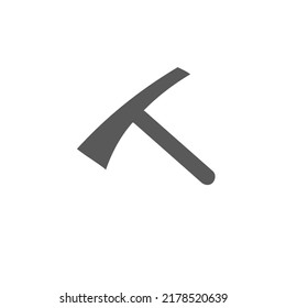 gray sickle on a white background. Vector graphics