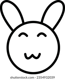 silueta de lado gris de un conejo aislado sobre fondo blanco. Vector.