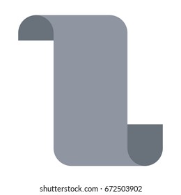 gray silhouette of continuously paper sheet vector illustration
