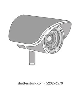 gray silhouette infrared surveillance camera icon