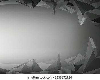 Gray silver abstract polygonal background. 