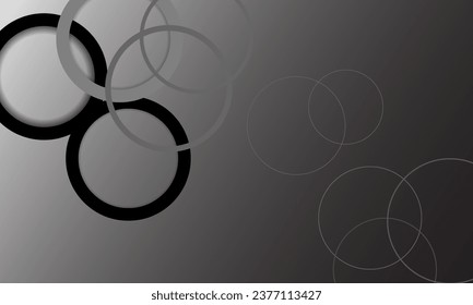 gray silver circles with shadow textures pattern on gradient abstract background