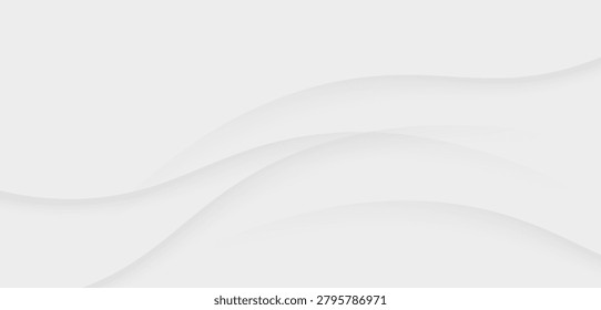 Gray silver wave abstract vector background featuring smooth flowing curves and metallic gradient effects. Perfect for corporate branding, business presentations, and professional design projects.