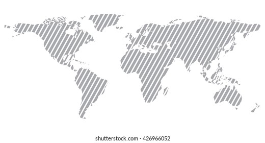 Gray Similar World Map Blank Vector Stock Vector Royalty Free