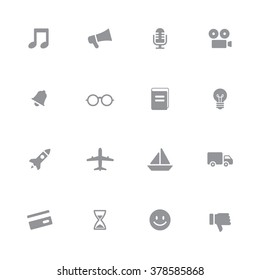 gray simple flat transport and miscellaneous icon set 5 for web design, user interface (UI), infographic and mobile application (apps)