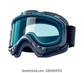 gray ski goggles sport equipment icon