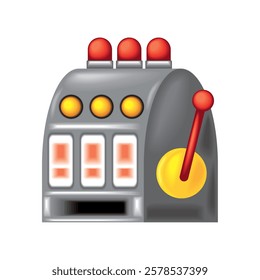 Gray slot machine icon vector