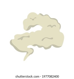 gray smoke bubble on white background