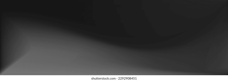 Gray Smooth Surface Illustration. Monochromatic  Blank Blurred Background. Vibrant Wavy Gradient Mesh. Black and white Alluminium Wavy Gradient Mesh. Grey Water Smooth Surface Backdrop.