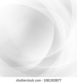 Gray smooth twist light lines vector abstract background. Eps 10. Concept for mobile wallpaper, web banner backdrop or typography design.