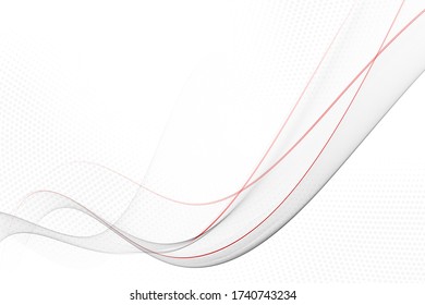 
Gray smooth wave stream. Abstract background.
