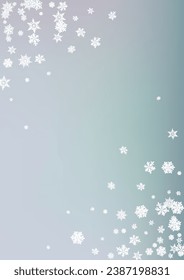 Gray Snow Vector Gray Background. Sky Snowfall Illustration. White Light Holiday. New Snowflake Banner.