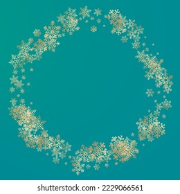 Gray Snow Vector Bronze Background. Christmas Silver Snowfall Banner. Snowflake Winter Illustration.