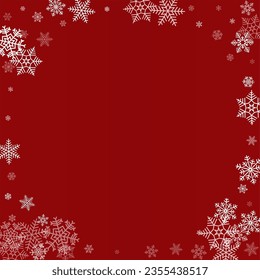 Realistic Snow Flakes Background Isolated Backdrop, Vectors