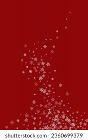 Gray Snow Vector Burgundy Background. Sky White Snowflake Illustration. Snowfall Falling Backdrop.