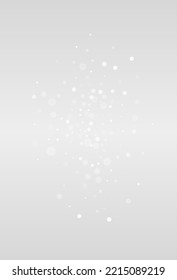 Gray Snow Vector Grey Background. New Snowflake Holiday. White Christmas Texture. Holiday Snowfall Banner.