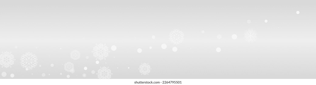 Fondo Panorámico Gris Gris Vector De Nieve Gris. Nuevo patrón de copo de nieve. Fiesta de Silver Cae. Diseño de la nevada del cielo.