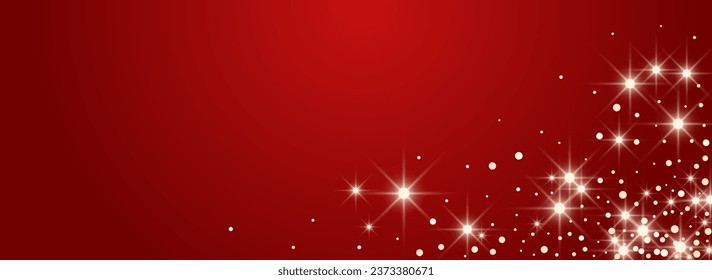 Gray Snow Vector Panoramic Red Background. Xmas Snowfall Design. White Sky Transparent. Falling Snowflake Texture.
