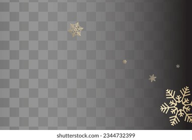 Gray Snow Vector Transparent Background. magic Silver Snowfall Holiday. Snowflake Winter Texture.