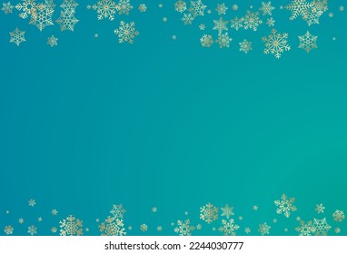 Fondo de bronce del vector de nevada gris. Diseño de Nieve Plata Ligera. Ilustración navideña con copos de nieve.