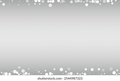 Gray Snowfall Vector Silver Background. Fantasy Blizzard Transparent. Winter Holiday Design. New Snow Holiday.