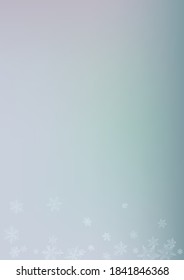 Gray Snowflake Vector Grey Background. Falling Snow Design. Silver Light Holiday. magic Snowfall Banner.
