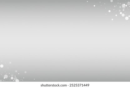 Gray Snowflake Vector Silver Background. Magic Snow Wallpaper. Light Fantasy Design. Holiday Blizzard Card.