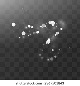 Gray Snowflake Vector Transparent Background. Christmas Blizzard Wallpaper. Winter Sky Design. Xmas Snowfall Banner.