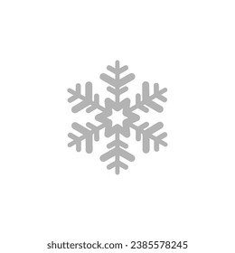 copos de nieve grises, sobre un blanco 