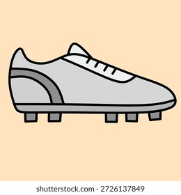 Cinza chuteira de futebol com linhas pretas, ideal para o site de equipamentos de futebol, blog de esportes ou material de marketing de vestuário atlético. Ótimo para projetos esportivos.