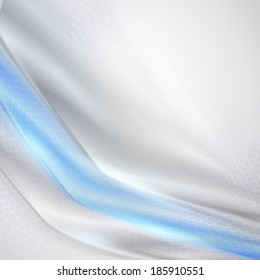 Gray soft wave abstract background with blue element