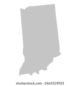 Gray solid map of the state of Indiana