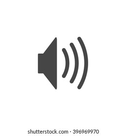 Gray Sound icon isolated on background. Modern flat pictogram, business, marketing, internet concept. Trendy Simple vector symbol for web site design or button to mobile app. Logo illustration
