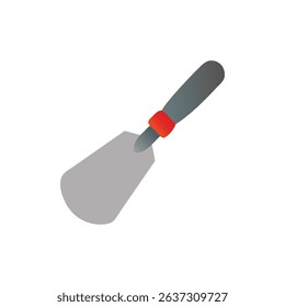 Gray spatula tool floating on White Background illustration graphic
