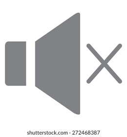 Gray  Speaker icon. Vector illustration