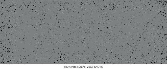 Gray speckled background, textured with scattered black dots. Gray background, perfect for minimalist designs. Simple gray background. Minimal grainy speckled texture background vector