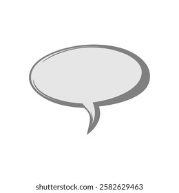 Gray speech bubble icon. Talk bubble. Comic. Vector.