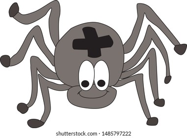 gray spider crusader cartoon illustration